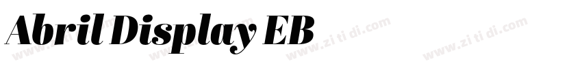 Abril Display EB字体转换